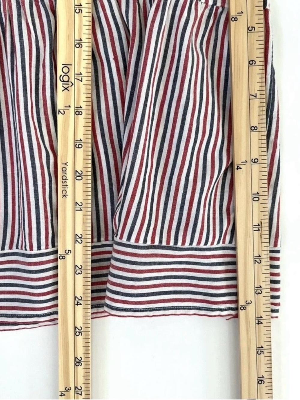 Old Navy Womens Top XXL Red White Blue Flutter Sleeve Smocked Boho Patriotic NWT - Picture 12 of 12